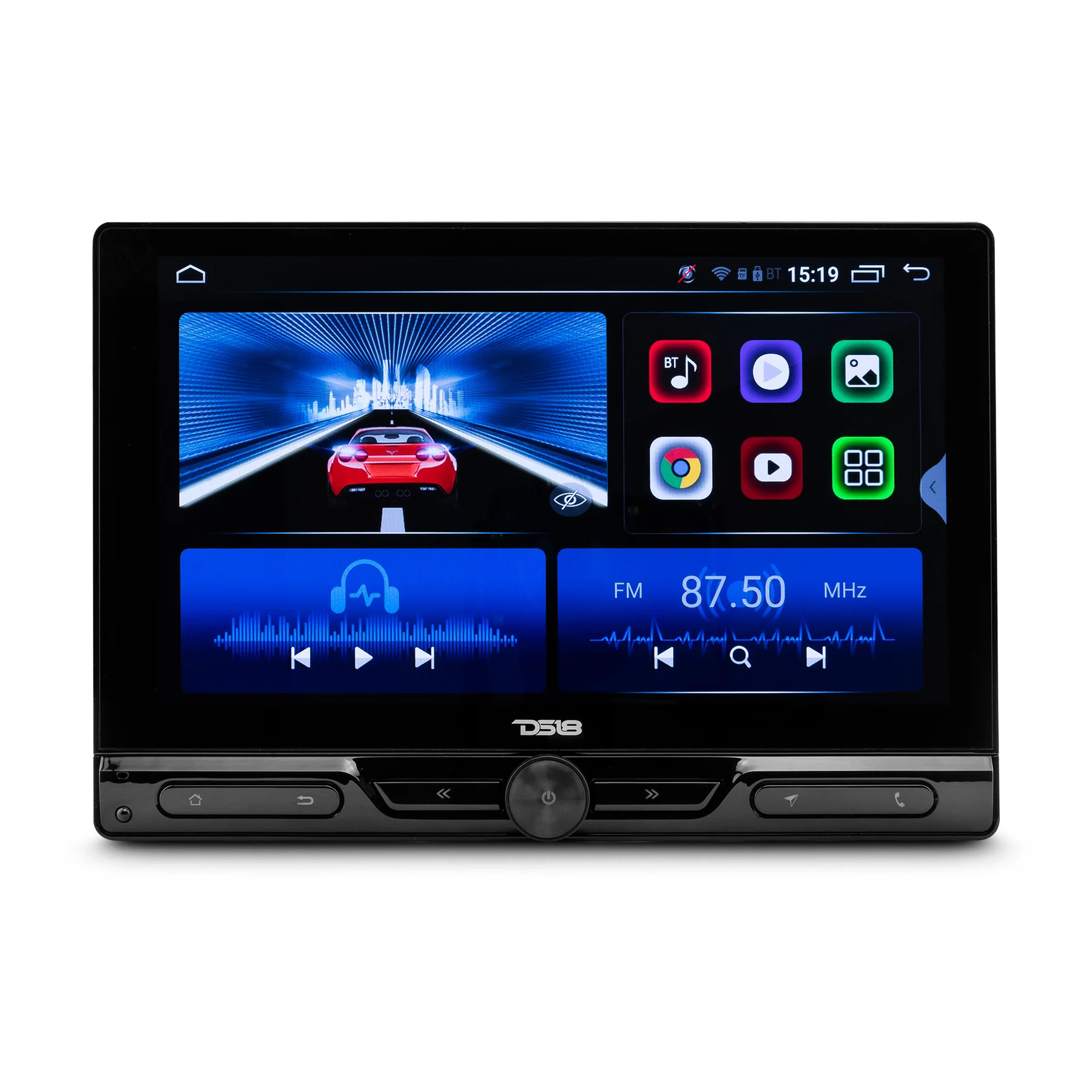 DS18 10.5" IN-DASH MULTIMEDIA DIN RECEIVER, CAPACITIVE TOUCH SCREEN, BLUETOOTH, MIRROR LINK, USB, ANDROID OPERATING SYSTEM, 64G HARD DRIVE