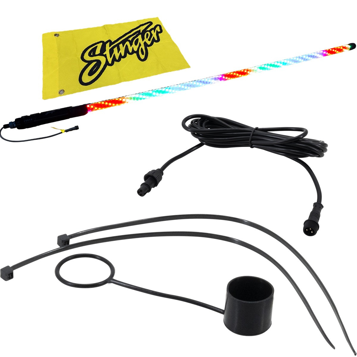 STINGER 4 Foot Dynamic RGB Whip Light