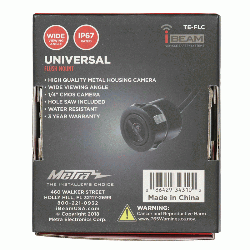 METRA IBEAM FLUSH MOUNT WIDE ANGLE IP67 RATED CAMERA