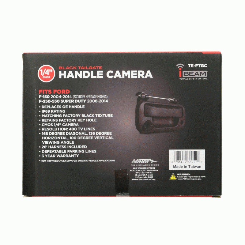 FORD TAILGATE HANDLE CAMERA HD