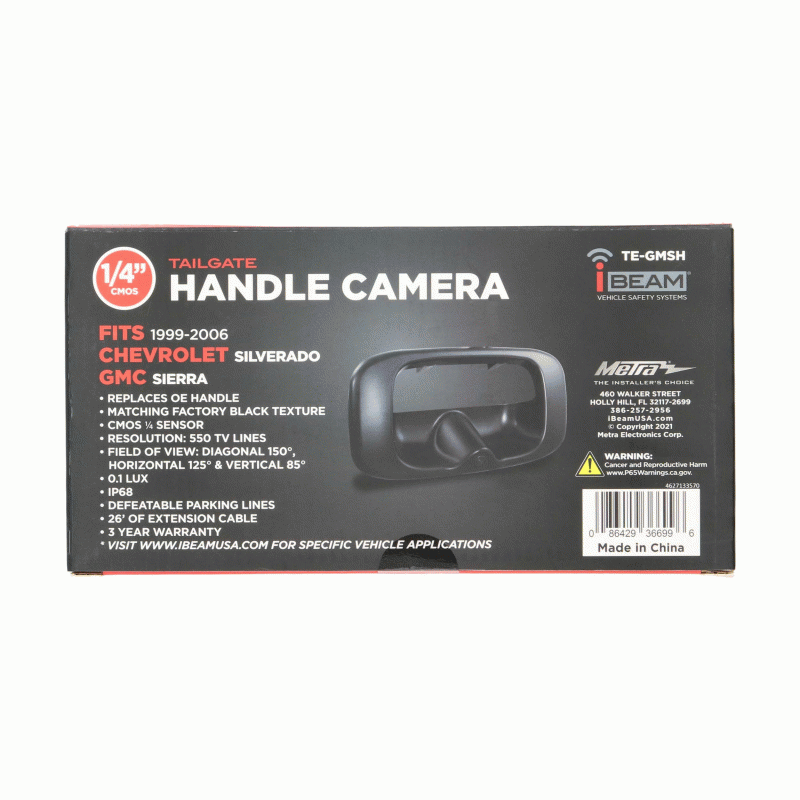 IBEAM 99-06 GM BLACK TAILGATE HANDLE CAMERA