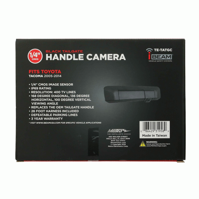 TOYOTA TACOMA TAILGATE HANDLE CAMERA
