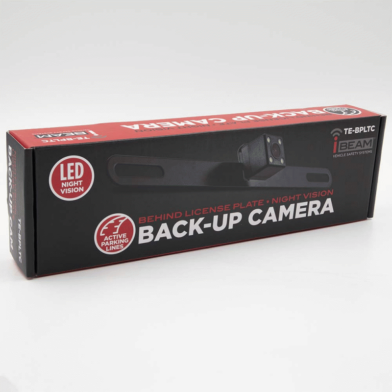 Behind Lic Plate Cam Active-Park Lines and LED Night Vision