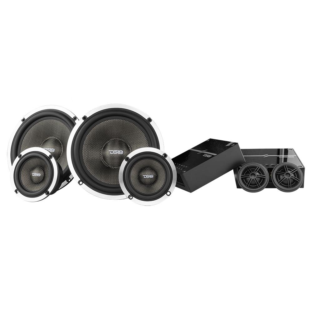 DS18 Deluxe DX Kevlar 6.5" 3- Way Sound Quality Component Speaker System 580 Watts 4-Ohm