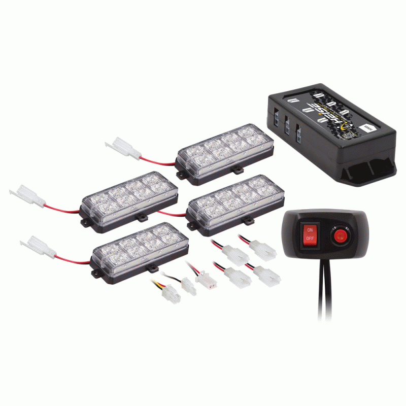 HEISE MUNICIPAL  4 PC GRILL STROBE KIT - AMBER