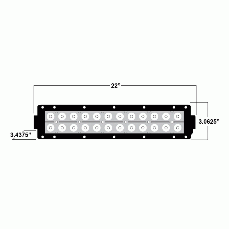 METRA DAYTONA 22" 120 WATT  DUAL ROW CREE LED LIGHT BAR
