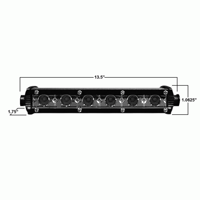 METRA DAYTONA ULTRA SLIM 13.5'"36 WATT SINGLE ROW CREE LED LIGHT BAR