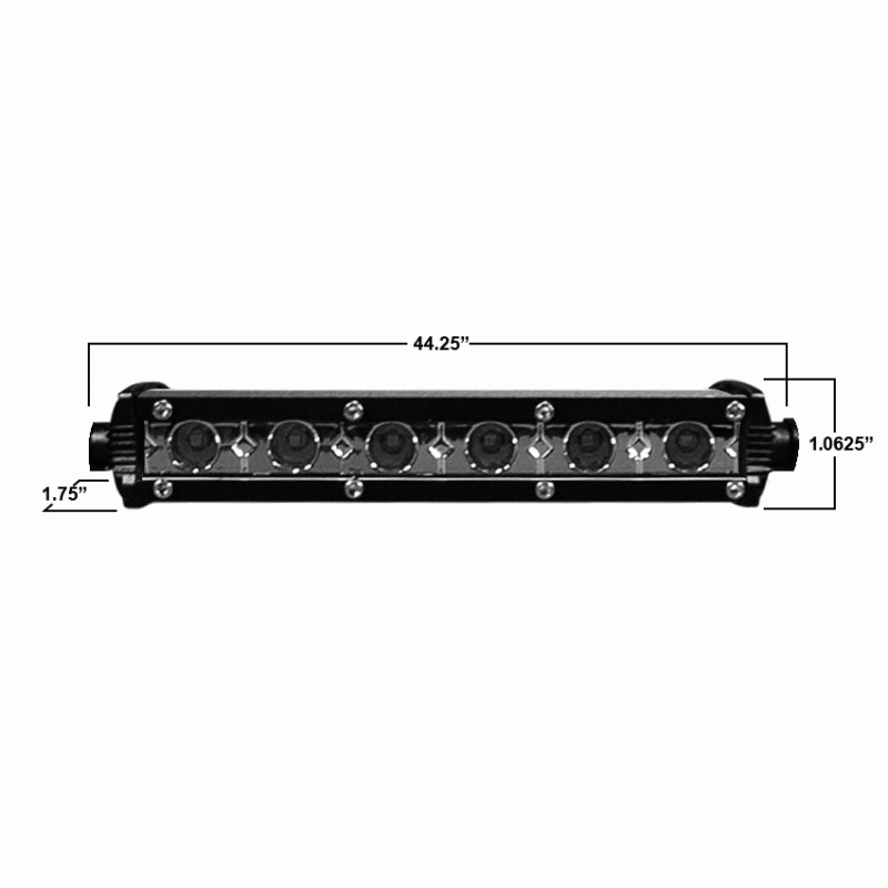 METRA DAYTONA ULTRA SLIM 44.25" 126 WATT SINGLE ROW CREE LED LIGHT BAR