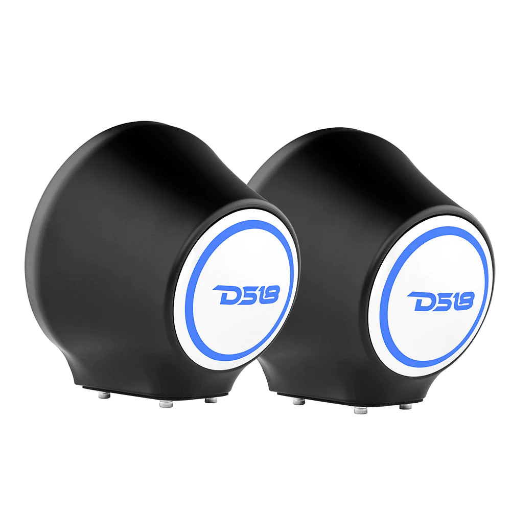 DS18 HYDRO FLAT MOUNT UNIVERSAL POD FOR 6.5" SPEAKERS , BUILT IN RGB LED - BLACK PAIR