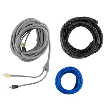 DS18 SOUND 4GA HIGH POWER COMPLETE AMP INSTALLATION KIT W/ SUPER FLEX WIRE SILVER EDITION