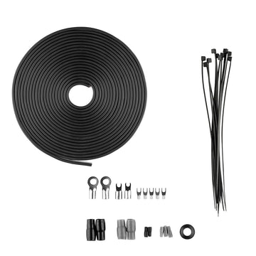 DS18 SOUND 4GA HIGH POWER COMPLETE AMP INSTALLATION KIT W/ SUPER FLEX WIRE SILVER EDITION