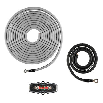 DS18 SOUND 4GA HIGH POWER COMPLETE AMP INSTALLATION KIT W/ SUPER FLEX WIRE SILVER EDITION