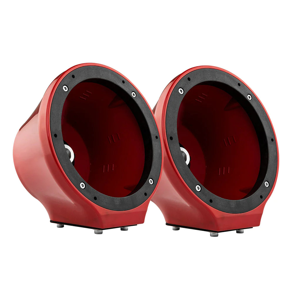 DS18 HYDRO FLAT MOUNT UNIVERSAL POD FOR 6.5" SPEAKERS , BUILT IN RGB LED - RED PAIR