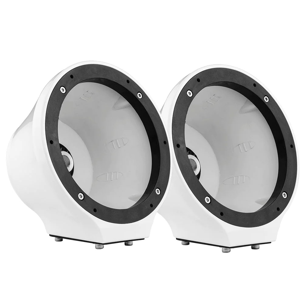 DS18 HYDRO FLAT MOUNT UNIVERSAL POD FOR 6.5" SPEAKERS , BUILT IN RGB LED - WHITE PAIR