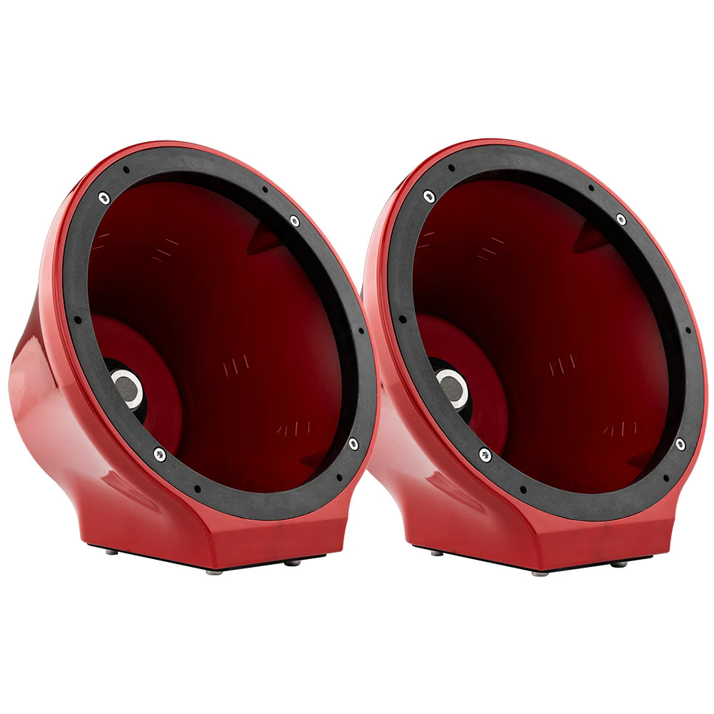DS18 HYDRO FLAT MOUNT UNIVERSAL POD FOR 8" SPEAKERS , BUILT IN RGB LED - RED PAIR