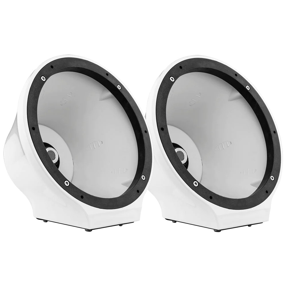 DS18 HYDRO FLAT MOUNT UNIVERSAL POD FOR 8" SPEAKERS , BUILT IN RGB LED - WHITE PAIR