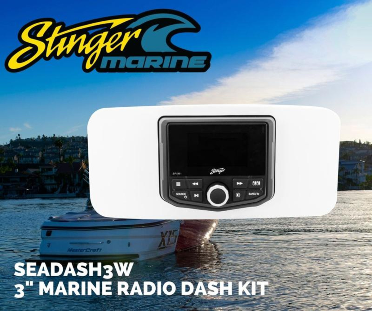 STINGER UNIVERSAL MARINE 3" RADIO KIT - WHITE FINISH