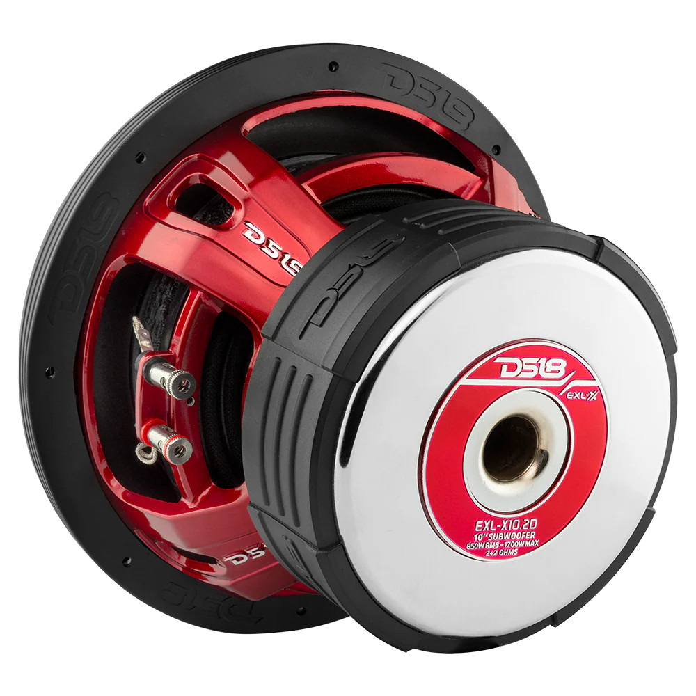 DS18 EXL X SERIES 1700W DVC 10" DUAL 2 OHM SUBWOOFER