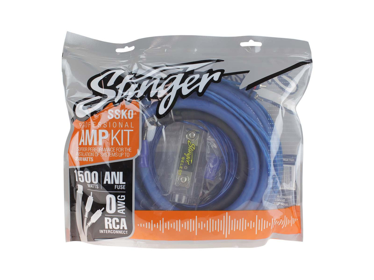 STINGER SELECT 0GA CCA AMP KIT W/ RCA