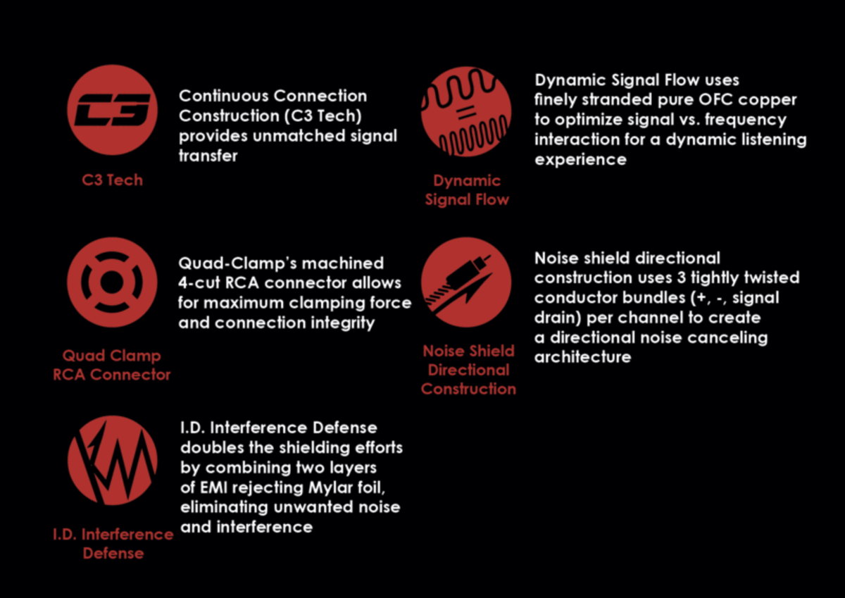 STINGER X2 SERIES 2 CHANNEL 6' PREMIUM DIRECTIONAL OFC COPPER RCA SIGNAL CABLE