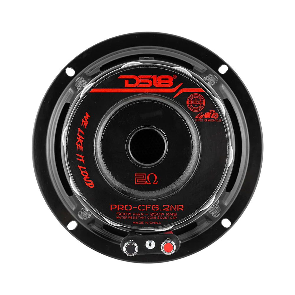 DS18 PRO 6.5" Carbon Fiber Water resistant Cone Neodymium  Mid-Bass Loudspeaker 2-Ohm