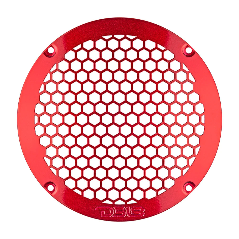 DS18 PRO 6.5" METAL SHALLOW SPEAKER GRILL - RED