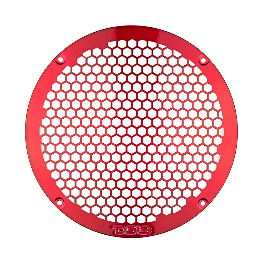 DS18 PRO 8" METAL SHALLOW SPEAKER GRILL - RED