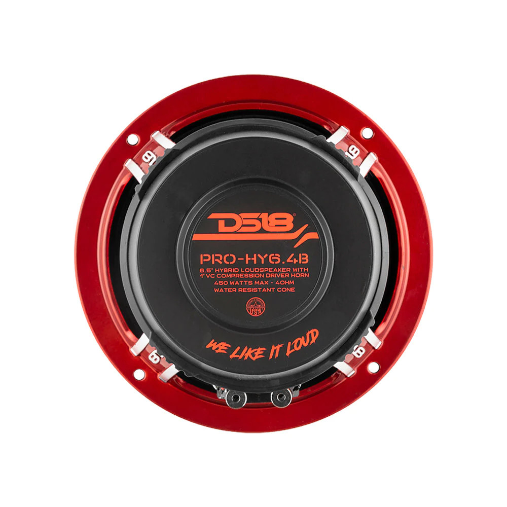 DS18 PRO HYBRID 6.5" MIDRANGE LOUDSPEAKER WITH 1" VC BUILT IN COMPRESSION HORN DRIVER