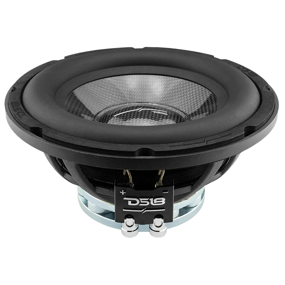 DS18 PRO RYDER 8" CARBON FIBER MID BASS WOOFER NEODYNIUM MAGNET RINGS 250W RMS 4 OHM