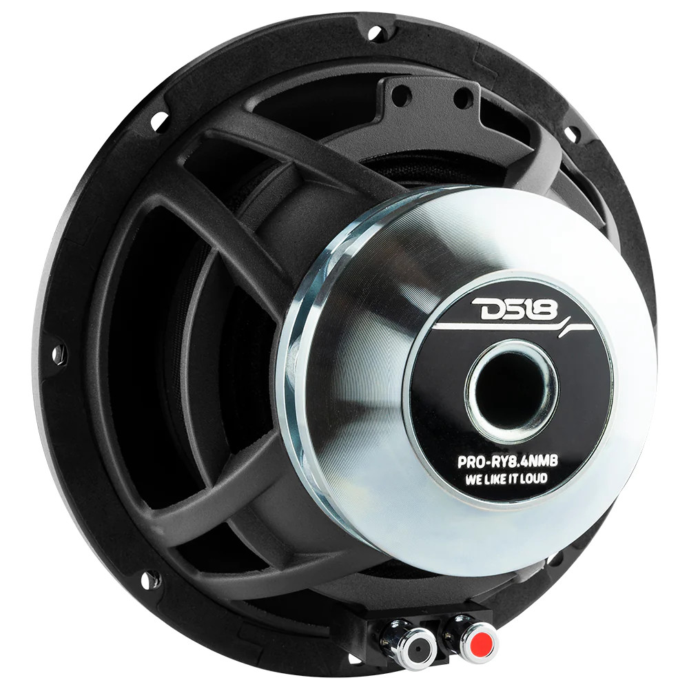 DS18 PRO RYDER 8" CARBON FIBER MID BASS WOOFER NEODYNIUM MAGNET RINGS 250W RMS 4 OHM