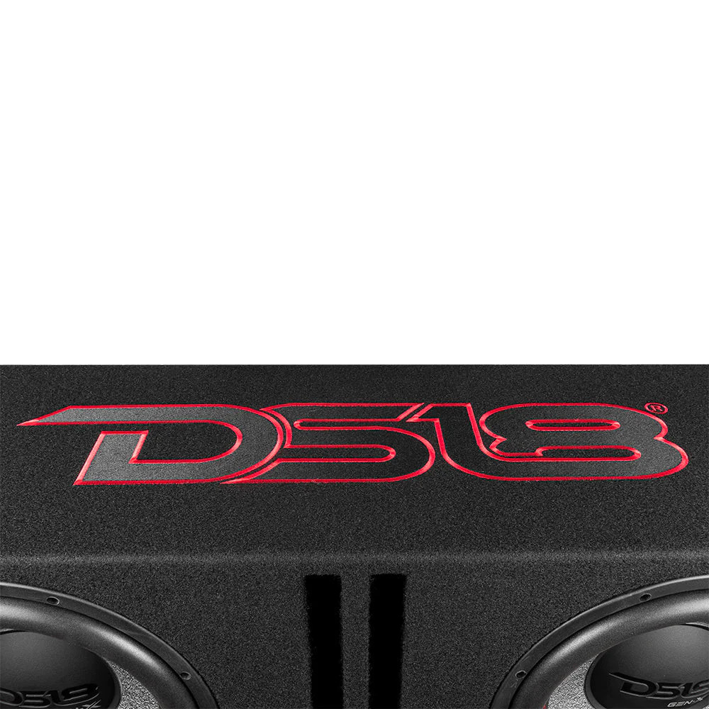 DS18 GENESIS SERIES DUAL 12" LOADED VENTED SUBWOOFER ENCLOSURE - 900W RMS / 1800W MAX