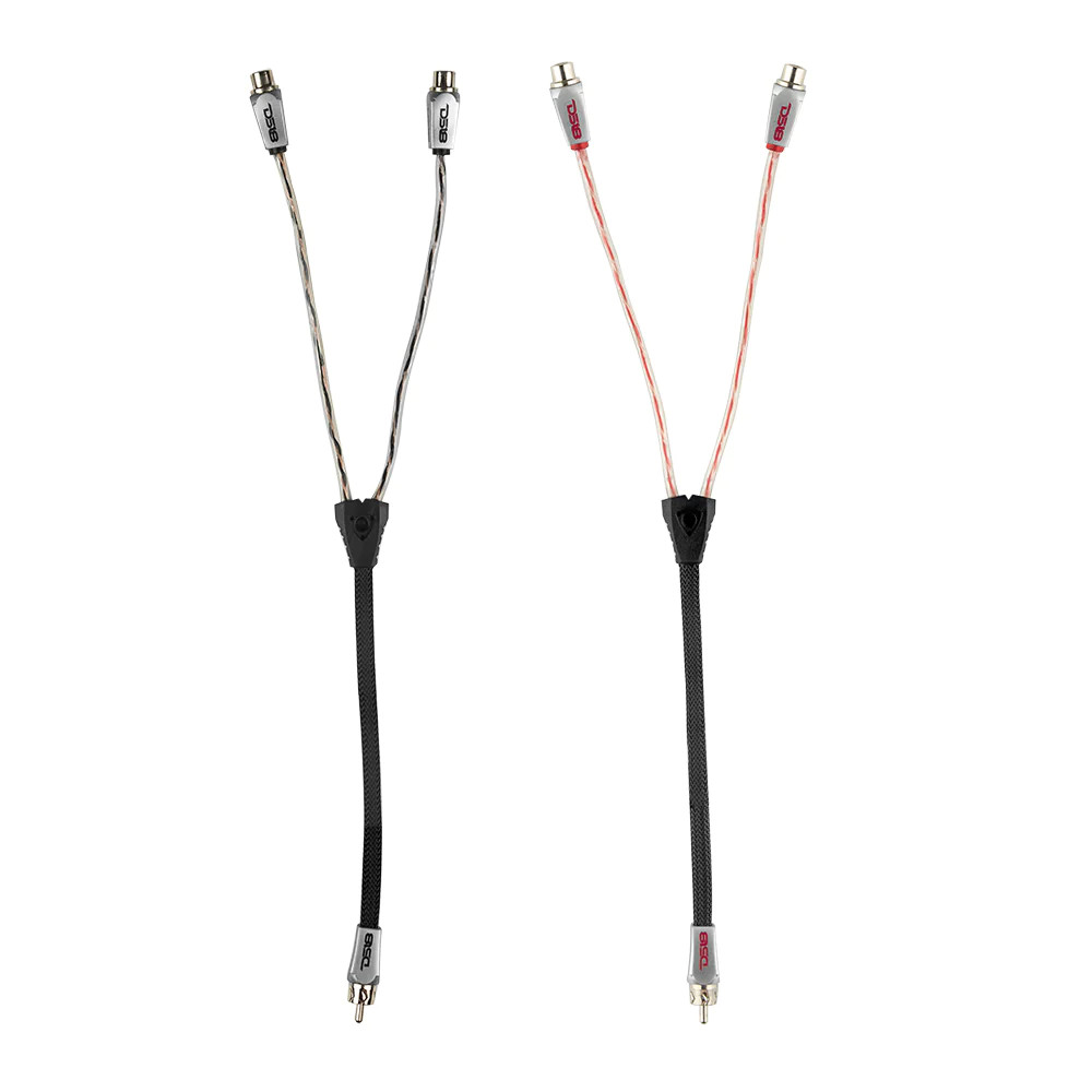 DS18 PRO HIGH END SQ RCA  Y ADAPTER KIT - 1M / 2F KIT