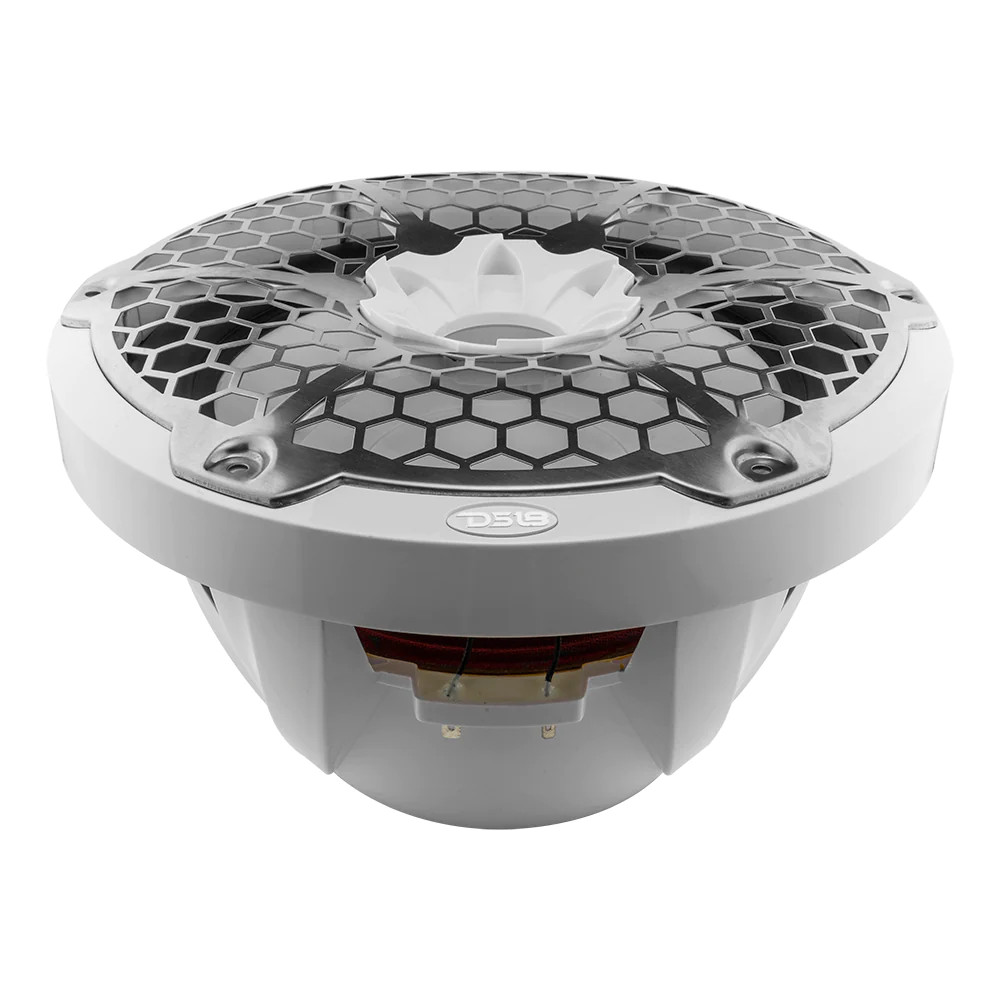 DS18 WHITE HYDRO 12" MARINE SUBWOOFER 700 WATTS SVC WITH STAINLESS GRILL & RGB LEDS BUILT IN