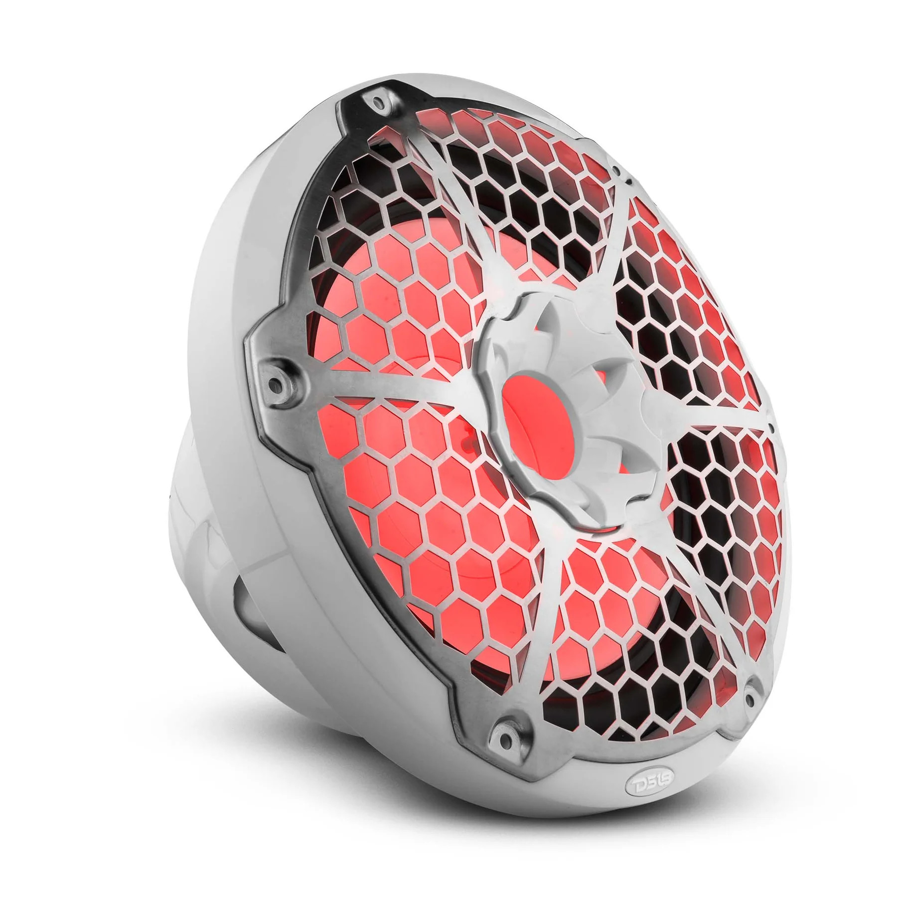 DS18 WHITE HYDRO 12" MARINE SUBWOOFER 700 WATTS SVC WITH STAINLESS GRILL & RGB LEDS BUILT IN