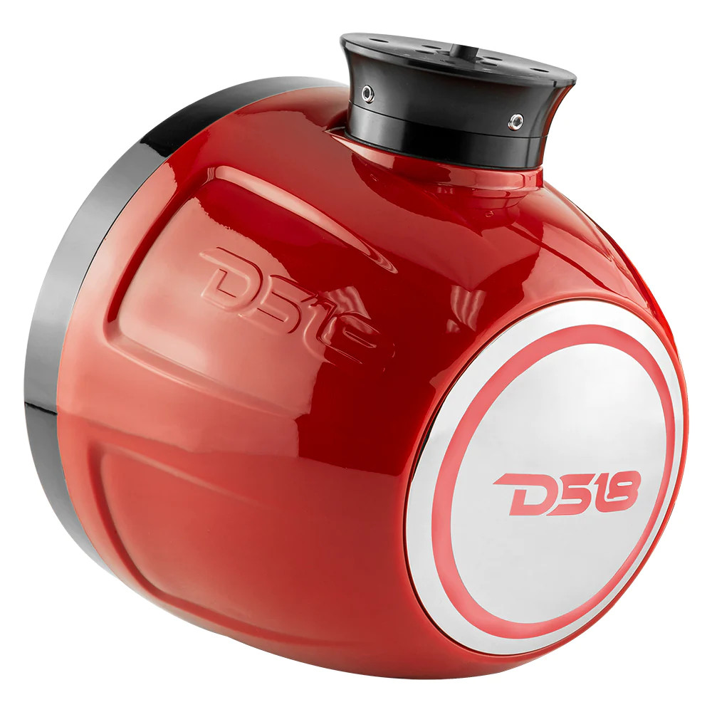 DS18 HYDRO ULTRA SLIM WAKEBOARD TOWER 6.5" SPEAKERS WITH INTEGRATED RGB LED LIGHTS 375W - RED