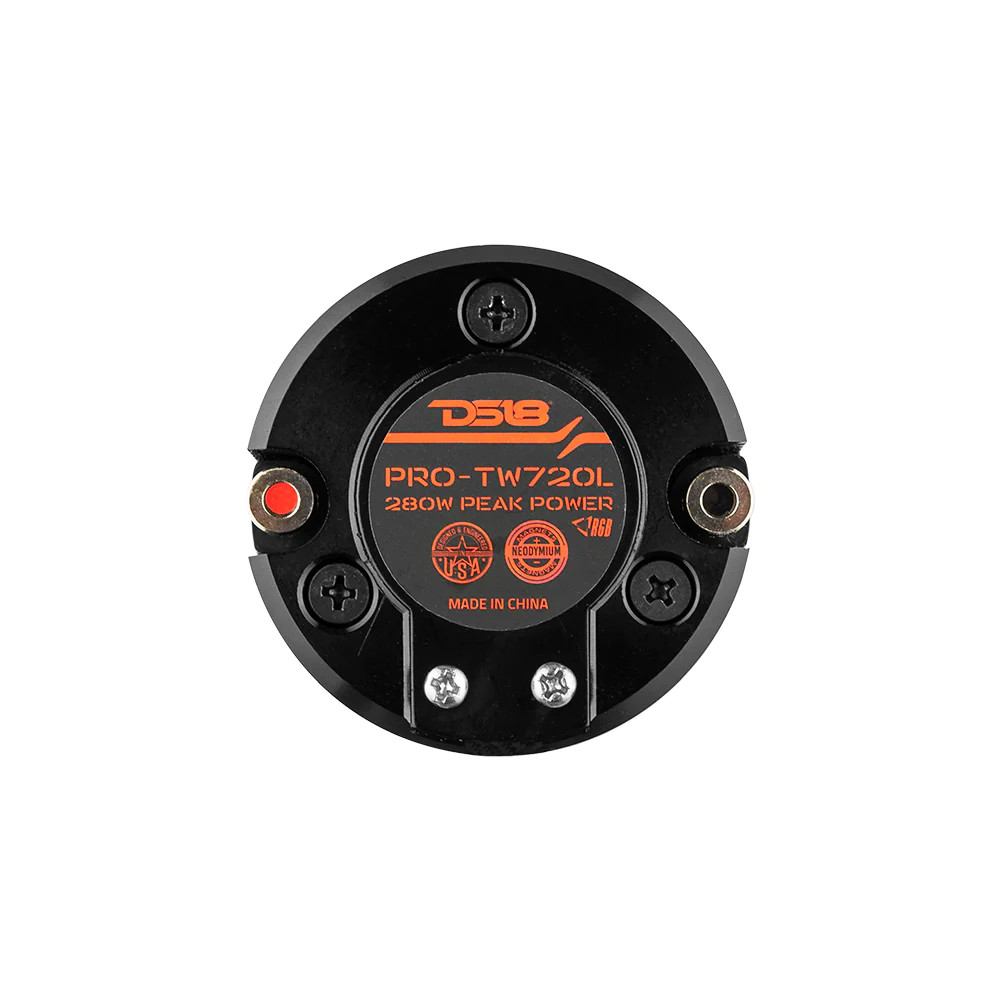 DS18 PRO 1.6" SHALLOW HIGH COMPRESSION NEODYNIUM SUPER BULLET TWEETER - 280W 1" ALUMINUM VC WITH RGB LED LIGHTS