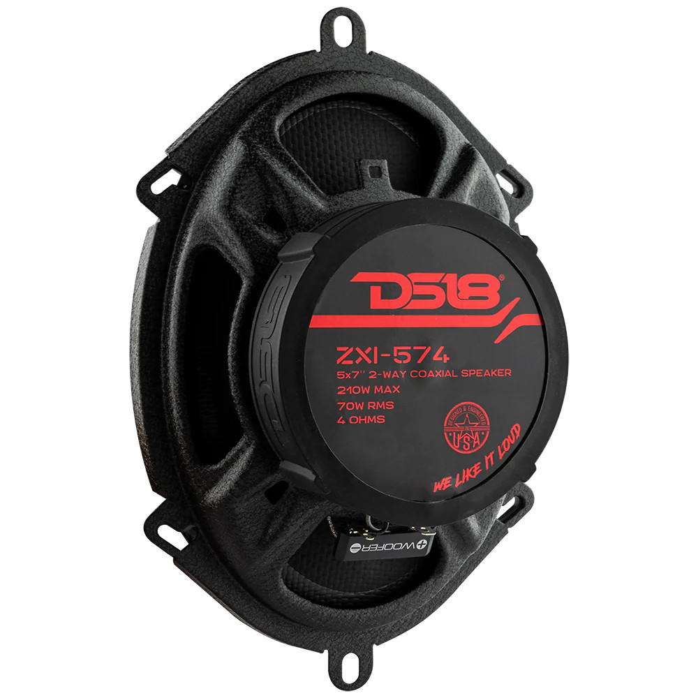 DS18 ZXI  5x7" 2-Way Coaxial Speakers with Kevlar Cone 210 Watts 4-Ohm