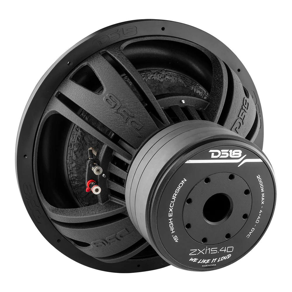 DS18 ZXI High Excursion 15" Subwoofer 2250W Watts Dvc 4-Ohm 4 Magnets
