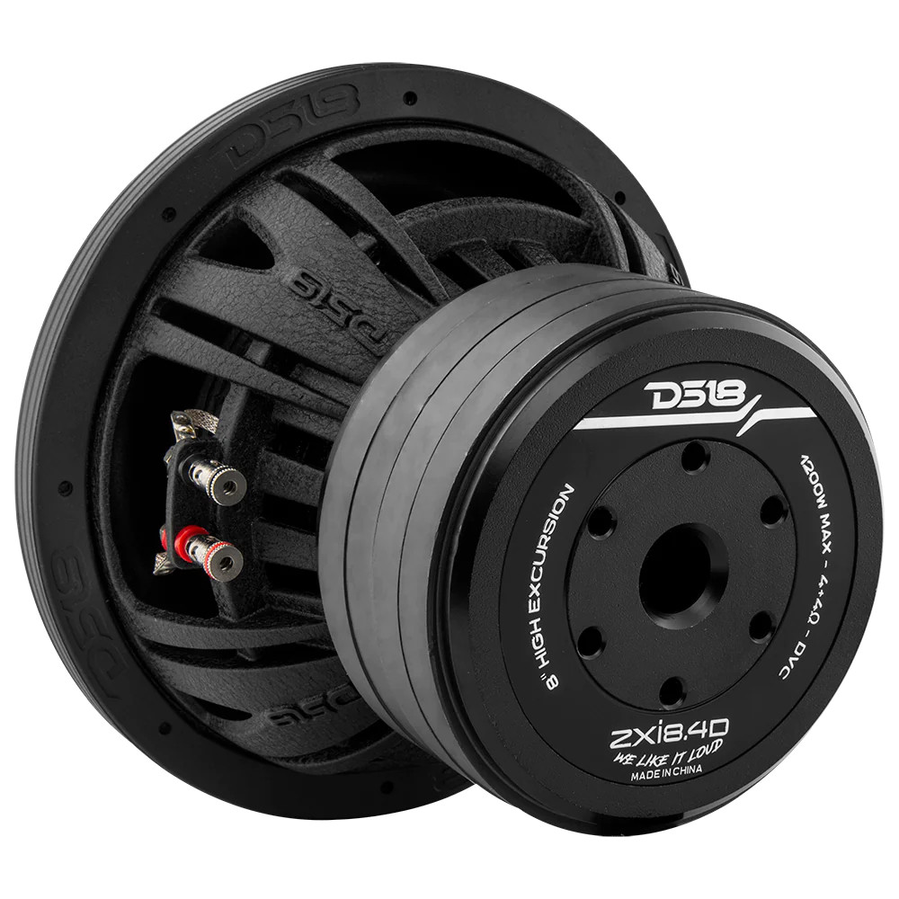 DS18 ZXI High Excursion 8" Subwoofer 1000W Watts Dvc 4-Ohm 4 Magnets