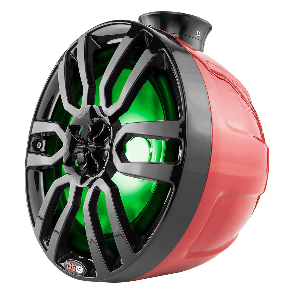 HYDRO 8" ULTRA Slim Wakeboard Pod Tower Speaker with Integrated RGB LED Lights 375 Watts RED Pair