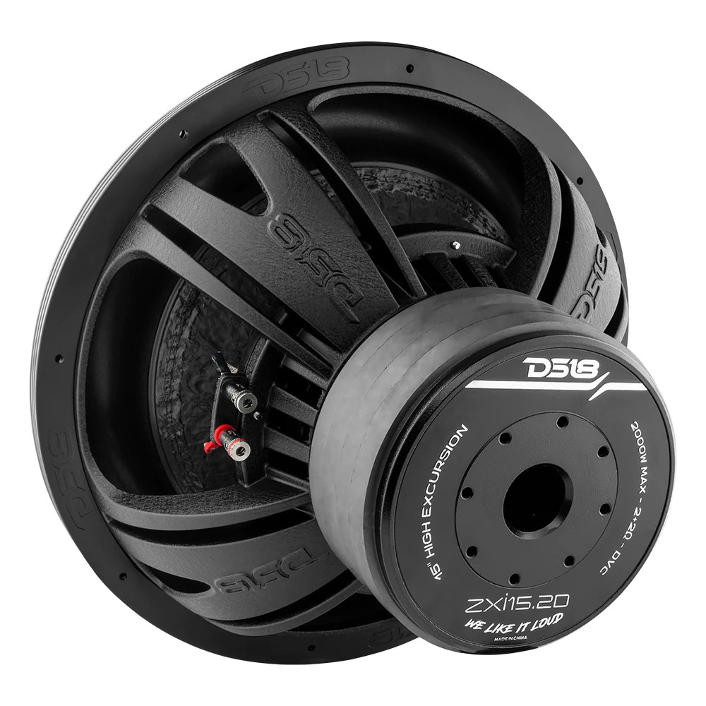 DS18 ZXI High Excursion 15" Subwoofer 2250W Watts Dvc 2-Ohm 4 Magnets