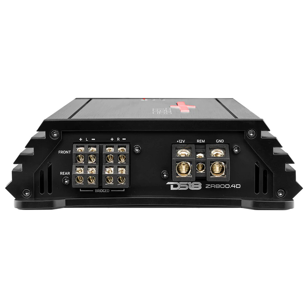 DS18 ZR Full-Range Class D 4-Channel Amplifier 200X4 Watts Rms @ 4-ohm