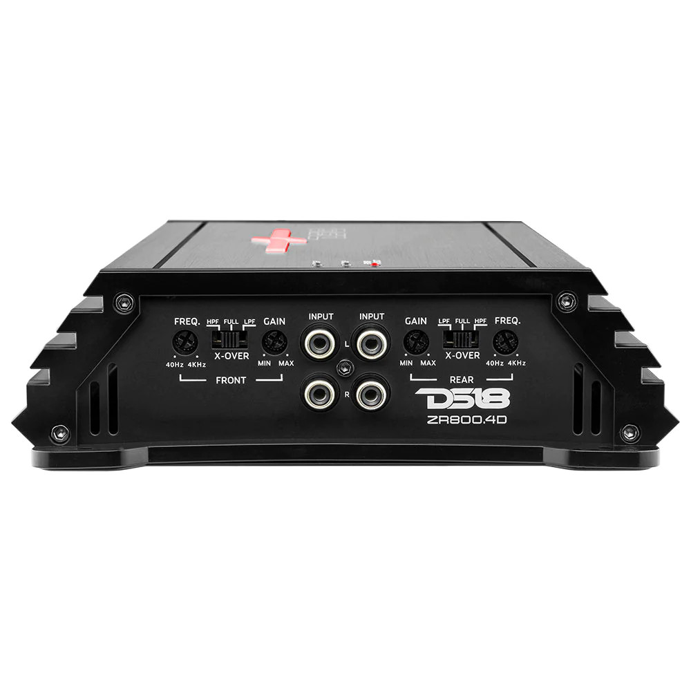 DS18 ZR Full-Range Class D 4-Channel Amplifier 200X4 Watts Rms @ 4-ohm