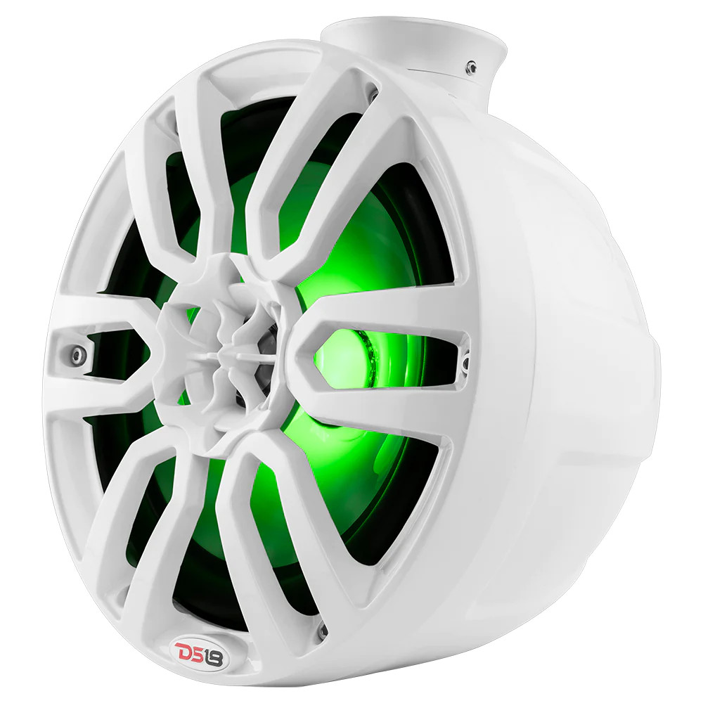 HYDRO 8" ULTRA Slim Wakeboard Pod Tower Speaker with Integrated RGB LED Lights 375 Watts WHITE/Pair