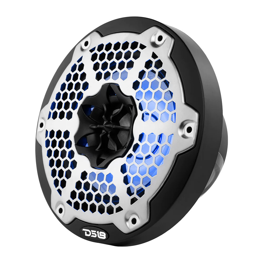 DS18 HYDRO 6.5" 2 WAY MARINE SPEAKER WITH BUILT IN RGB LED LIGHTING - BLACK