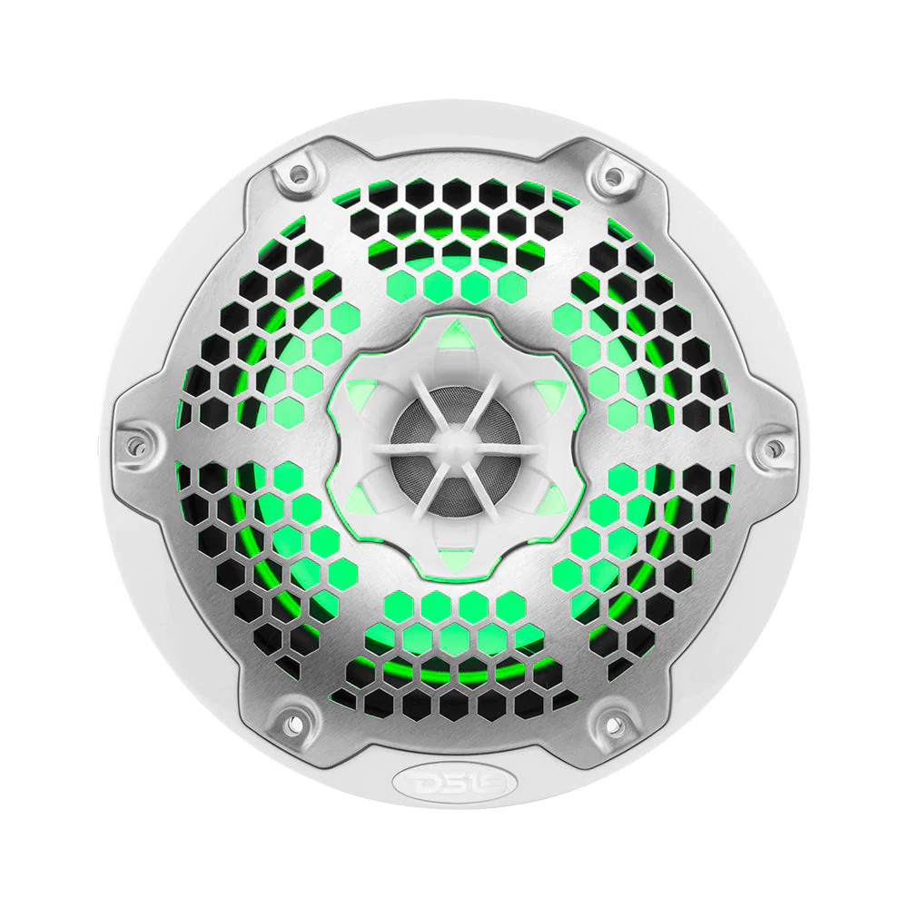 DS18 HYDRO 6.5" 2 WAY MARINE SPEAKER WITH BUILT IN RGB LED LIGHTING - WHITE