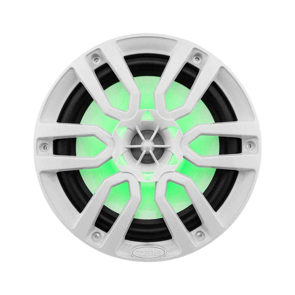 DS18 HYDRO MARINE / ATV / UTV COAXIAL 8" SPEAKERS W/ BUILT IN RGB LED LIGHTING