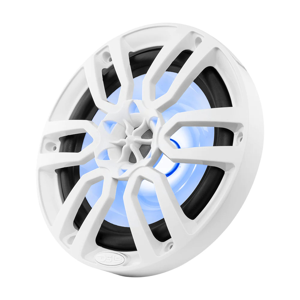DS18 HYDRO MARINE / ATV / UTV COAXIAL 8" SPEAKERS W/ BUILT IN RGB LED LIGHTING