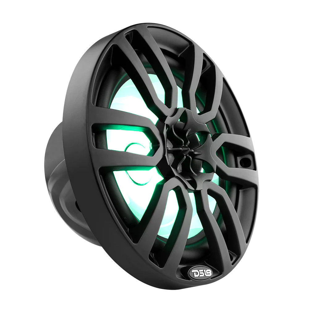 HYDRO 8" 2-Way Marine Speakers with Integrated RGB LED Lights 375Watts MATTE black