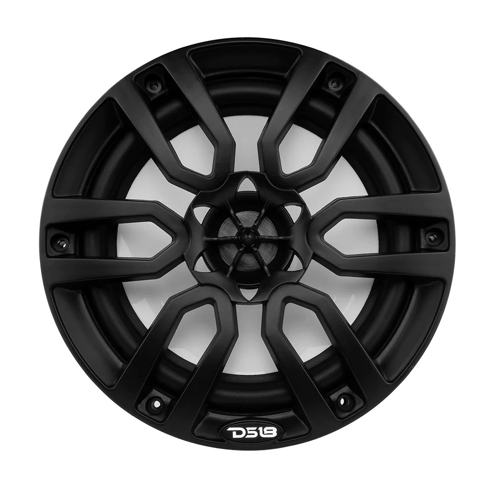 HYDRO 8" 2-Way Marine Speakers with Integrated RGB LED Lights 375Watts MATTE black